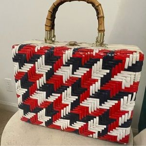 Vintage Bamboo and Vinyl Purse
